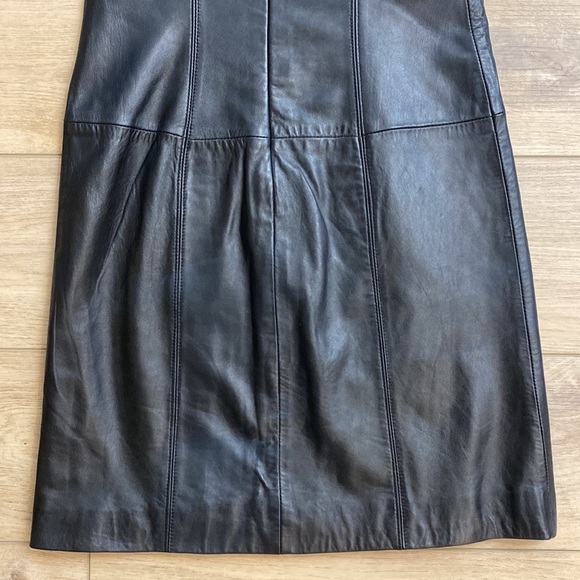 Boston Proper Genuine Leather Mini Dress - Picture 8 of 16